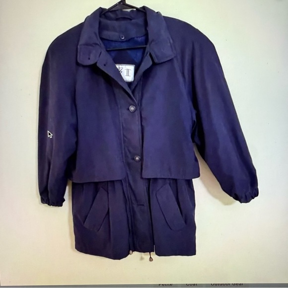 American Bazaar AB II Women's navy Jacket petite size XS removable lining cost - Picture 6 of 10